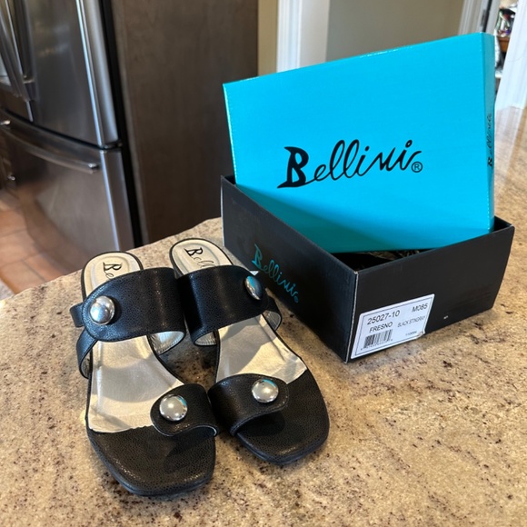 💥💥🔥BELLINI Toe Sandals- Black & Silver - Excellent Condtion!🔥💥💥 - Picture 8 of 11